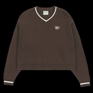 Taylor Swift Brown V-Neck Sweater TTPD Med
